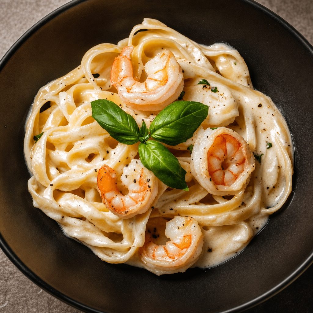Shrimp Alfredo.