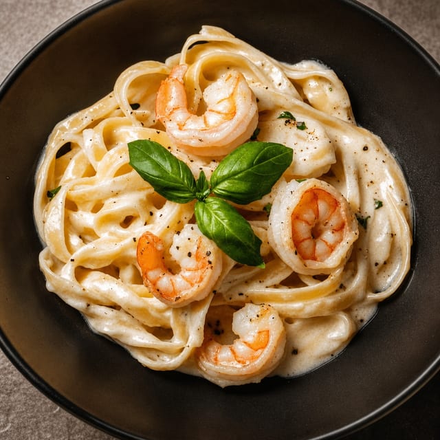 Shrimp Alfredo.